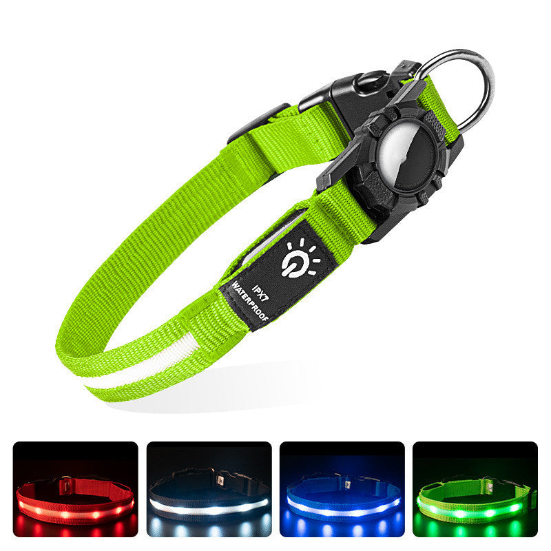Waterproof collar for dogs-Light up and tag compatible