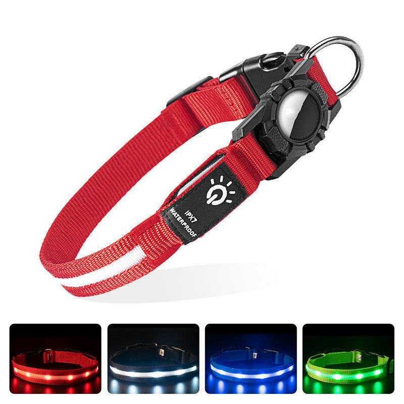 Waterproof collar for dogs-Light up and tag compatible