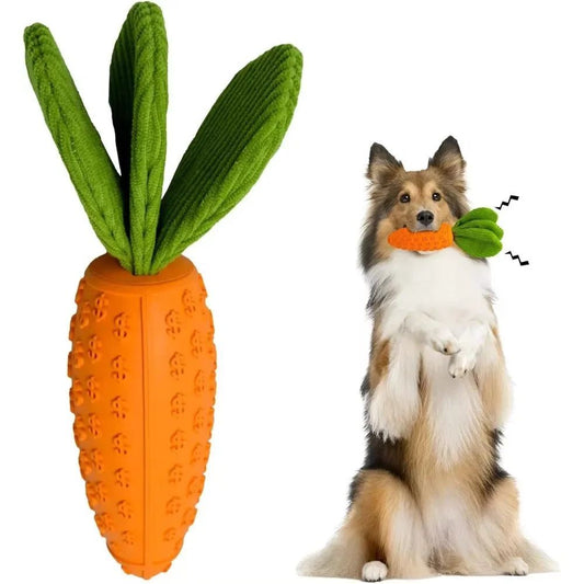 Carrot dog chew toy